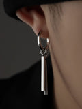 Men's 1pc Geometric Pendant Hoop Earring