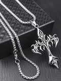 Collier pendentif croix tribale pour hommes