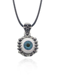 Collier pendentif oeil de crâne punk pour hommes