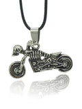 Collier crâne de moto vintage pour hommes