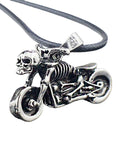 Collier crâne de moto vintage pour hommes