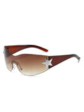 Y2K Star Sleek Sporty Sunglasses