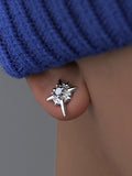 1Pc Men's Zircon Star Magnetic Earrings