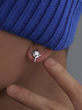 1Pc Men's Zircon Star Magnetic Earrings