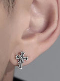 Men's Vintage Cross Pattern Earrings