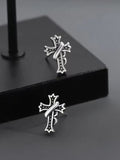 Men's Vintage Cross Pattern Earrings