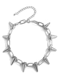 Punk Rivet Link Choker Necklace