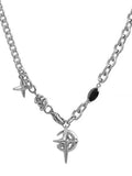 Men's Black Gem Star Pendant Necklace