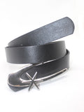 Retro Metal Logo Buckle Belt