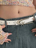 Retro Metal Logo Buckle Belt