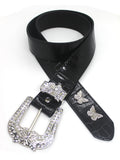 Diamond Encrusted Butterfly Buckle Belt