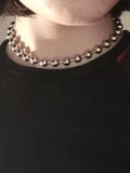 Hip Pop Metal Bead Necklace