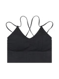 Haut camisole court uni dos nu