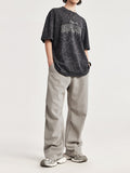 Men's Plain Pleated Casual Straight Leg Pants