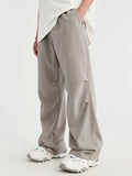 Men's Plain Pleated Casual Straight Leg Pants