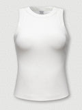 White Slim Short Tank Top