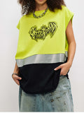 Men's Reflective Strip Design Stitching Vest