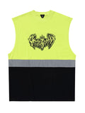 Men's Reflective Strip Design Stitching Vest