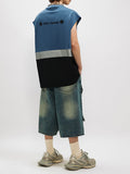 Men's Reflective Strip Design Stitching Vest