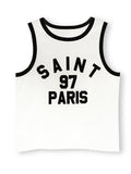 Contrast Letter Printed Short Tank Top