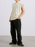 Men's Plain Crewneck Loose Vest