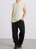 Men's Plain Crewneck Loose Vest