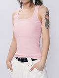 Plain Round Neck Slim Fit Tank Top