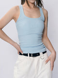 Plain Round Neck Slim Fit Tank Top