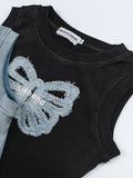 Gradient Color Butterfly Applique Tank Top