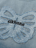 Gradient Color Butterfly Applique Tank Top