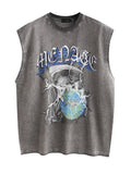 Men's Retro Distressed Street Style Casual Vest