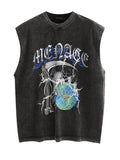 Men's Retro Distressed Street Style Casual Vest