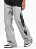 Men's Contrast Stripe Sports Straight Leg Pants