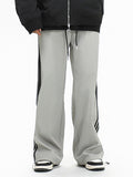 Men's Contrast Stripe Sports Straight Leg Pants