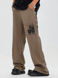 Men's Retro Pattern Casual Straight Leg Pants