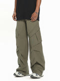 Men's Large Pocket Pleated Loose Cargo Pants