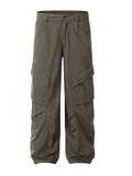 Men's Large Pocket Pleated Loose Cargo Pants