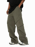 Men's Large Pocket Pleated Loose Cargo Pants