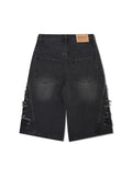 Men's Washed Distressed Distressed Shorts