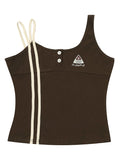 Asymmetrisches Tanktop in Retro-Kontrastfarbe