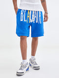 Men's Contrast Letter Print Casual Loose Shorts