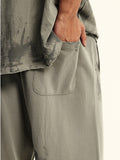 Men's Plain Distressed Wide Leg Pants