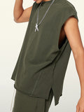 Men's Vintage Washed Distressed Slit Vest