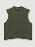 Men's Vintage Washed Distressed Slit Vest