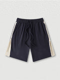 Men's Contrast Color Zipper Loose Shorts