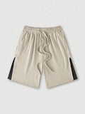 Men's Contrast Color Zipper Loose Shorts