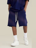 Men's Vintage Washed Ombre Casual Shorts