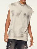 Men's Retro Distressed Loose Casual Vest