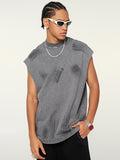 Men's Retro Distressed Loose Casual Vest