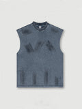 Men's Retro Distressed Loose Casual Vest